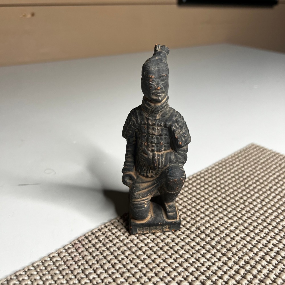 Vintage Chinese Terracotta Army Kneeling Archer Warrior Figurine Replica 4.5"